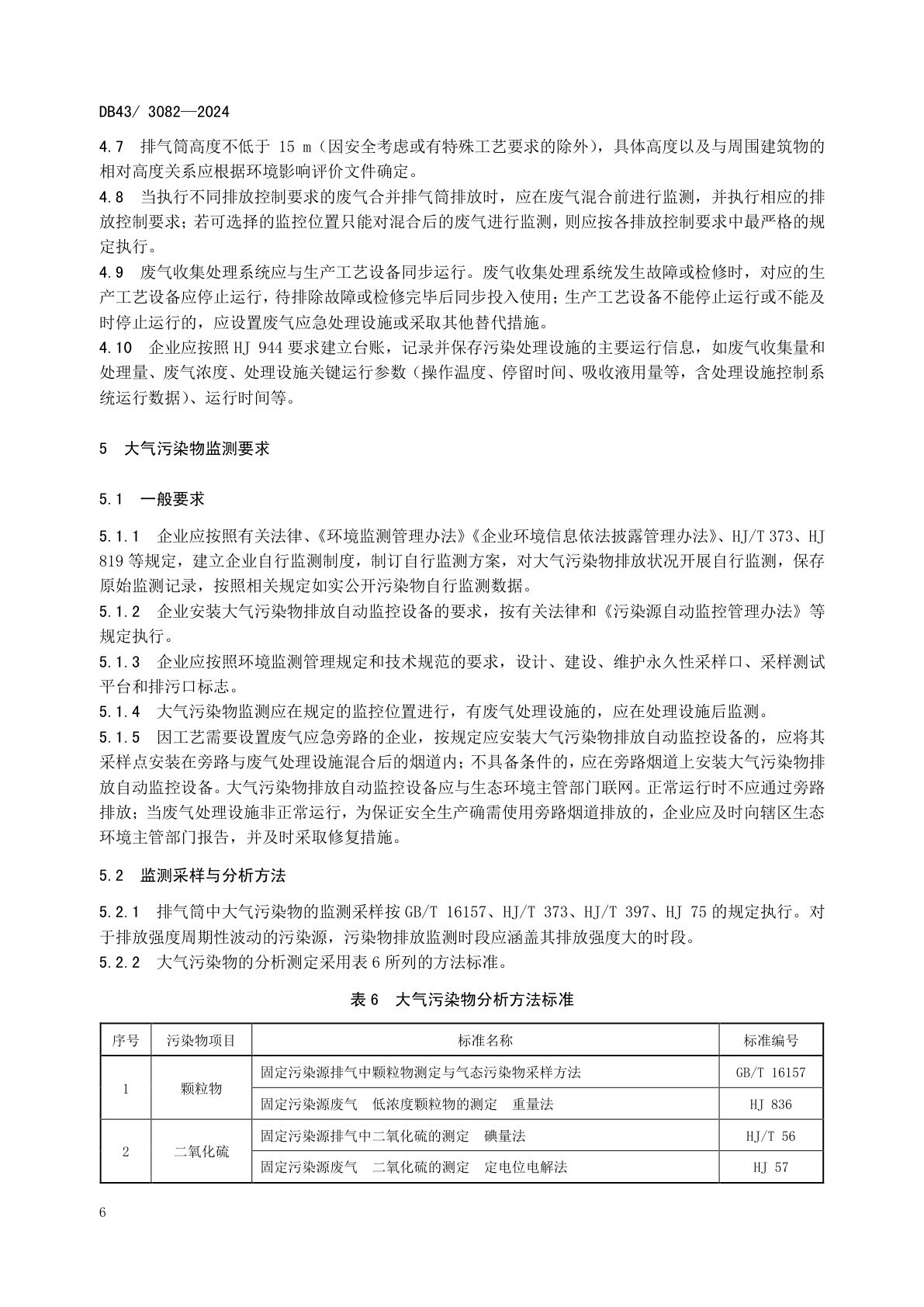 工业炉窑主要大气污染物排放标准（湖南省地方标准 DB43/3082--2024)