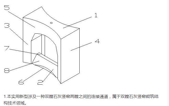 一种可以避免积灰的双膛石灰竖窑连接通道的制作方法